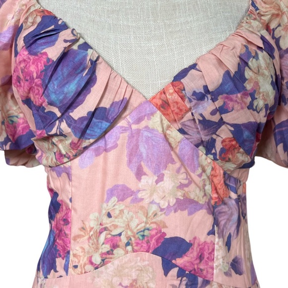 Hello Molly - Daytime Glisten Short Sleeve Midi Dress - Pink - M (US 6) NWT - Picture 5 of 12